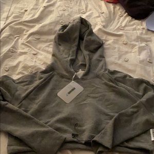 Gym shark cropped hoodie